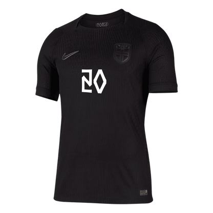 NUSA #20 Norway Mens Away Soccer Jersey World Cup 2026 Black - Player Version