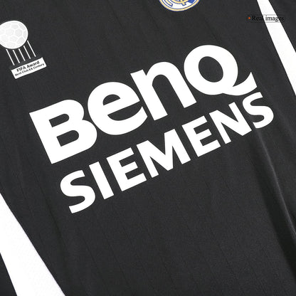 Retro SERGIO RAMOS #4 Real Madrid Mens Away Long Sleeve Soccer Jersey 2006/07 Black