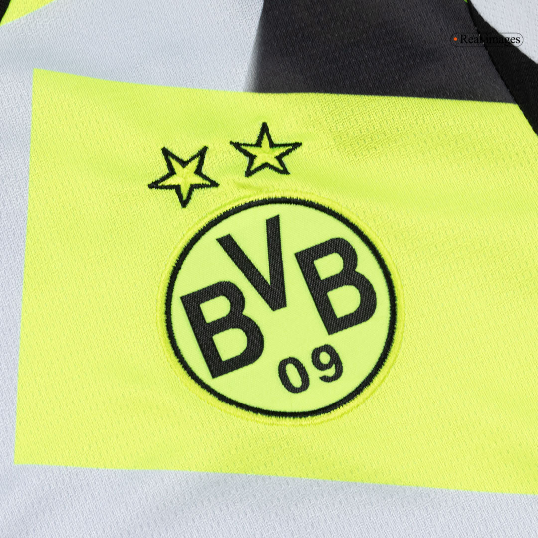 Borussia Dortmund Mens Away Soccer Kit 2025/26 Gray