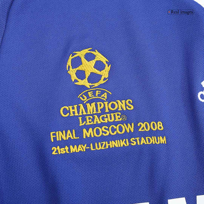 Retro Chelsea Mens Home Soccer Jersey UCL Final UCL 2008 Blue