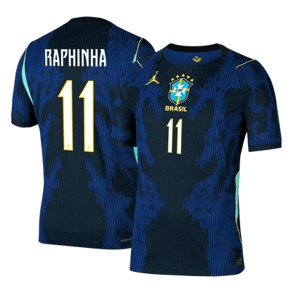 RAPHINHA #11 Brazil Mens Away Soccer Jersey World Cup 2026 Navy - Player Version