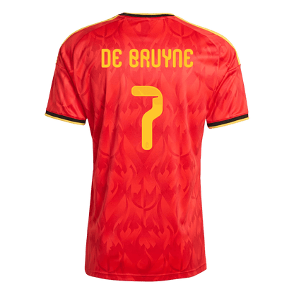 DE BRUYNE #7 Belgium Mens Home Soccer Jersey World Cup 2026 Red