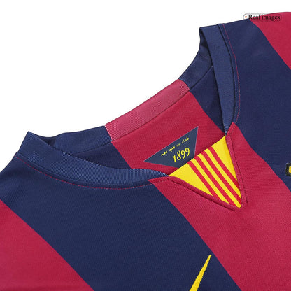 Retro NEYMAR JR #11 Barcelona Mens Home Soccer Jersey 2014/15 Red&Blue