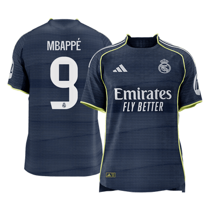 MBAPPÉ #9 Real Madrid Mens Away Soccer Jersey 2025/26 Navy - Player Version [PREMIUM]