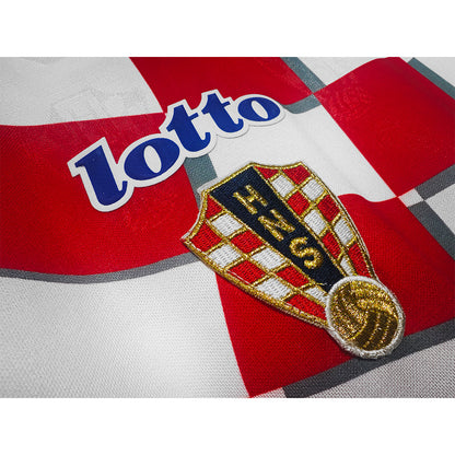 Retro Croatia Mens Home Soccer Jersey World Cup 1998 White&Red