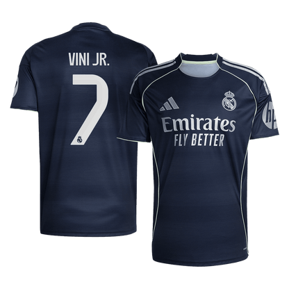 VINI JR. #7 Real Madrid Mens Away Soccer Jersey 2025/26 Navy [PREMIUM]