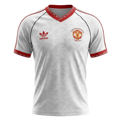 Retro Manchester United Mens Away Soccer Jersey 1991 White