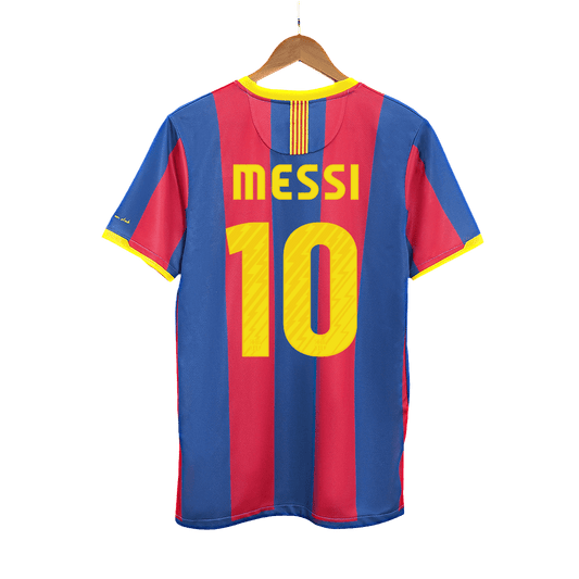 Retro MESSI #10 Barcelona Mens Home Soccer Jersey 2010/11 Red&Blue