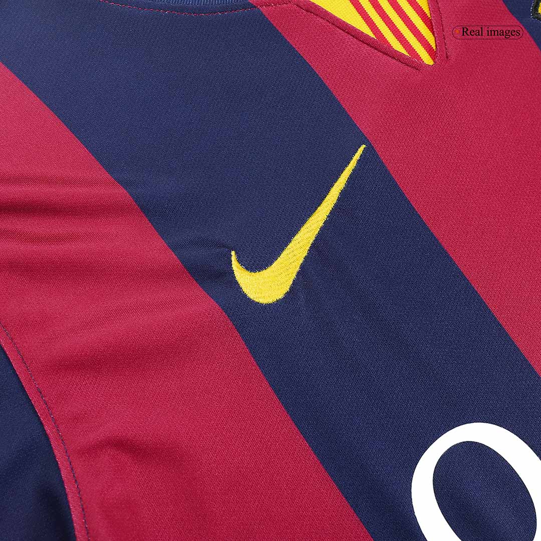 Retro SUÁREZ #9 Barcelona Mens Home Soccer Jersey 2014/15 Red&Blue