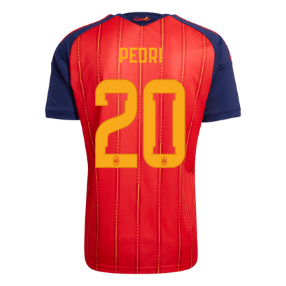 PEDRI #20 Spain Mens Home Soccer Jersey World Cup 2026 Red [PREMIUM]