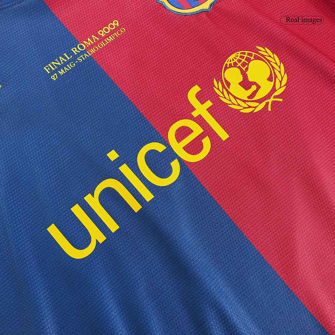 Retro ETO'O #9 Barcelona Mens Home Soccer Jersey UCL Final UCL 2008/09 Blue&Red