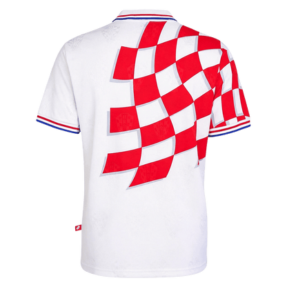 Retro Croatia Mens Home Soccer Jersey World Cup 1998 White&Red