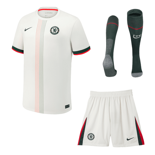 Chelsea Mens Away Soccer Full Set 2025/26 White