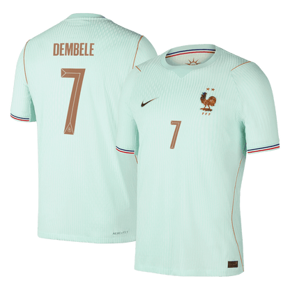 DEMBELE #7 France Mens Away Soccer Jersey World Cup 2026 Green - Player Version
