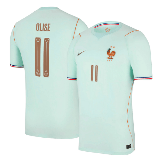 OLISE #11 France Mens Away Soccer Jersey World Cup 2026 Blue