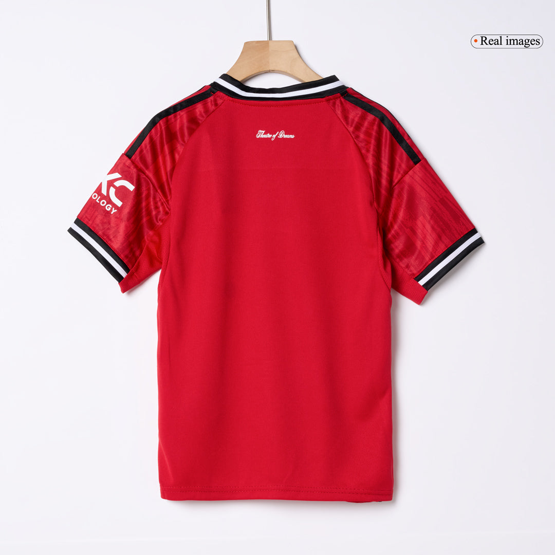 Manchester United Kids Home Soccer Full Set 2025/26 Red