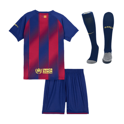 Barcelona Kids Home Soccer Full Set 2025/26 Red&Blue [PREMIUM]