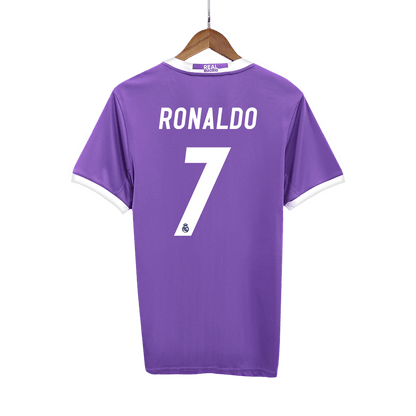 Retro RONALDO #7 Real Madrid Mens Away Soccer Jersey 2016/17 Purple