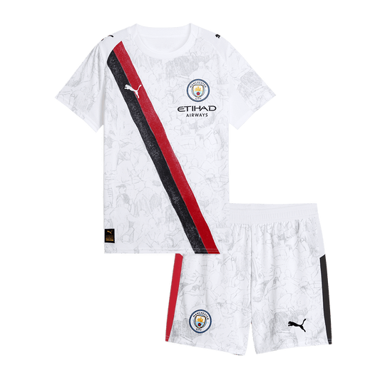 Manchester City Kids Soccer Kit World Cup KidSuper 2025/26 White