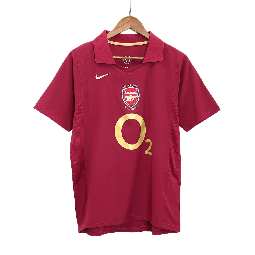 Retro HENRY #14 Arsenal Mens Home Soccer Jersey 2005/06 Red