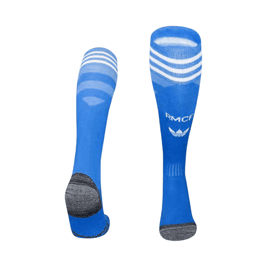 Real Madrid Mens Third Away Soccer Socks 2025/26 Blue [PREMIUM]