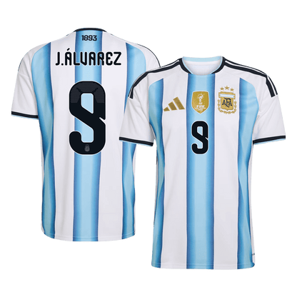 J.ÁLVAREZ #9 Argentina Mens Home Soccer Jersey World Cup 2026 Blue&White [PREMIUM]