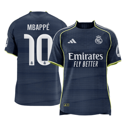 MBAPPÉ #10 Real Madrid Mens Away Soccer Jersey 2025/26 Navy - Player Version [PREMIUM]