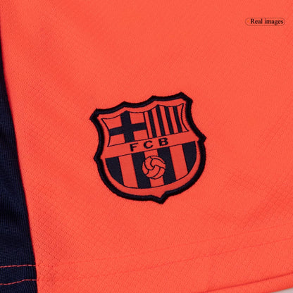 Barcelona Kids Third Away Soccer Kit 2025/26 Orange