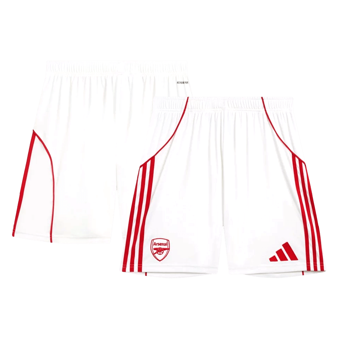 Arsenal Mens Home Soccer Shorts 2025/26 White