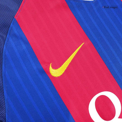 Retro Barcelona Mens Home Soccer Jersey 2016/17 Red&Blue