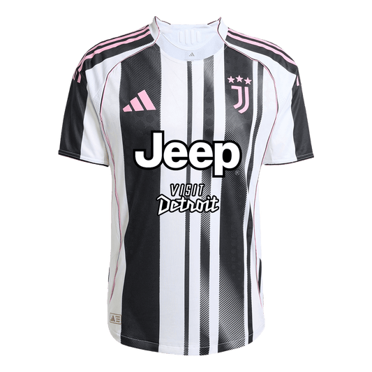 Juventus Mens Home Soccer Jersey 2025/26 Black&White - Player Version