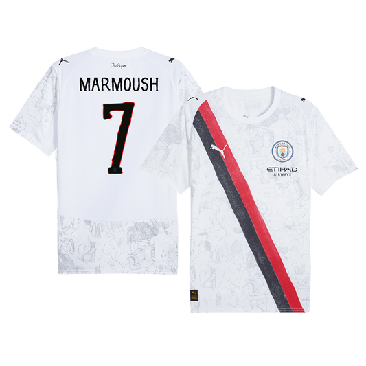MARMOUSH #7 Manchester City Mens Soccer Jersey World Cup KidSuper 2025/26 White