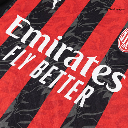 AC Milan Mens Home Soccer Jersey 2025/26 Red&Black - Player Version