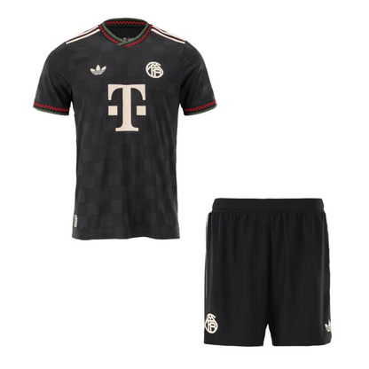 Bayern Munich Mens Third Away Soccer Kit 2025/26 Black - Player Version
