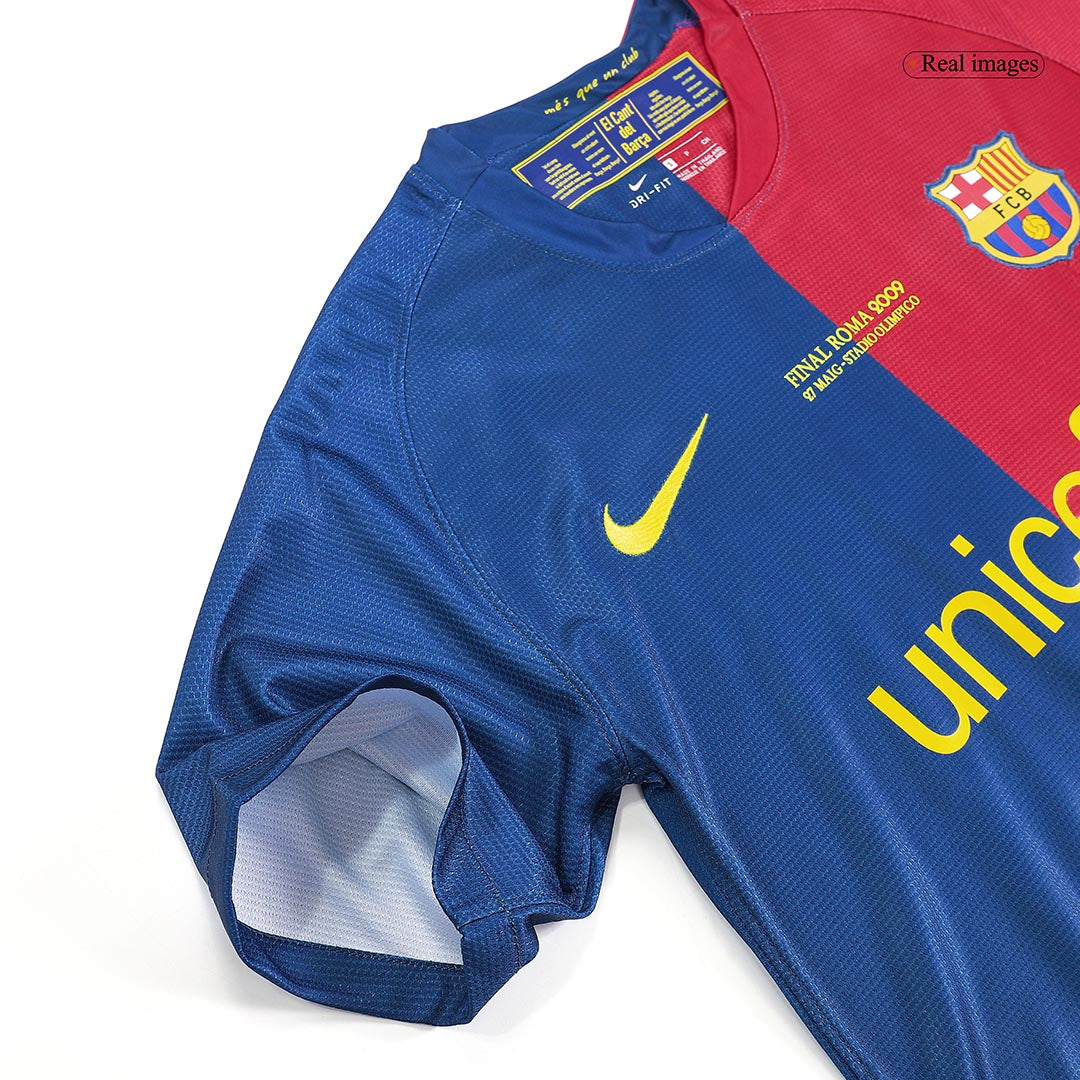 Retro Barcelona Mens Home Soccer Jersey UCL Final UCL 2008/09