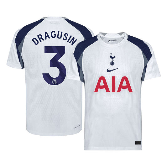 DRAGUSIN #3 Tottenham Hotspur Mens Home Soccer Jersey 2025/26 White - Player Version