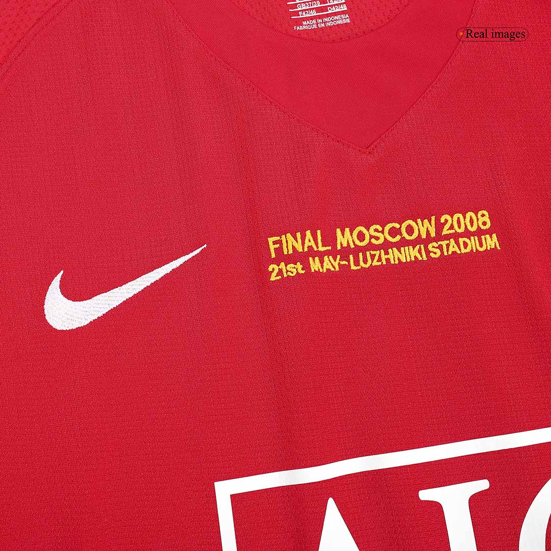 Retro RONALDO #7 Manchester United Mens Home Soccer Jersey UCL Final UCL 2007/08 Red