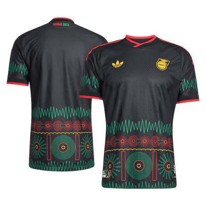 Jamaica Mens Away Soccer Jersey World Cup 2026 Black - Player Version