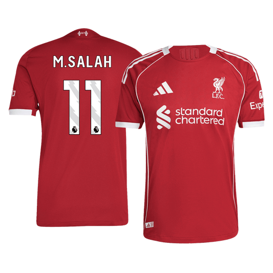 M.SALAH #11 Liverpool Mens Home Soccer Jersey 2025/26 Red - Player Version