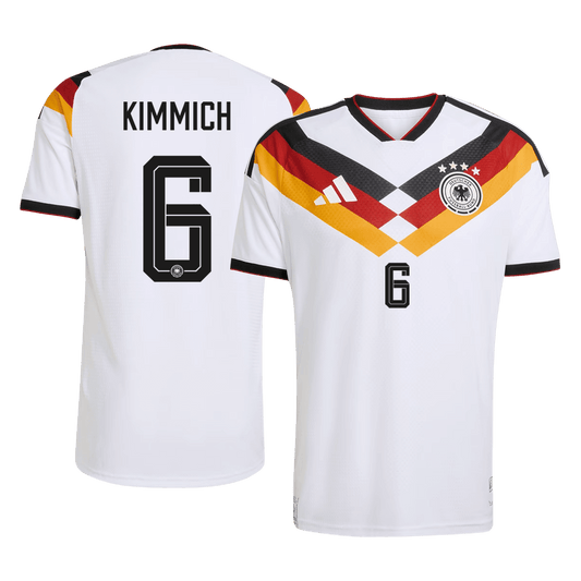 KIMMICH #6 Germany Mens Home Soccer Jersey World Cup 2026 White - Player Version