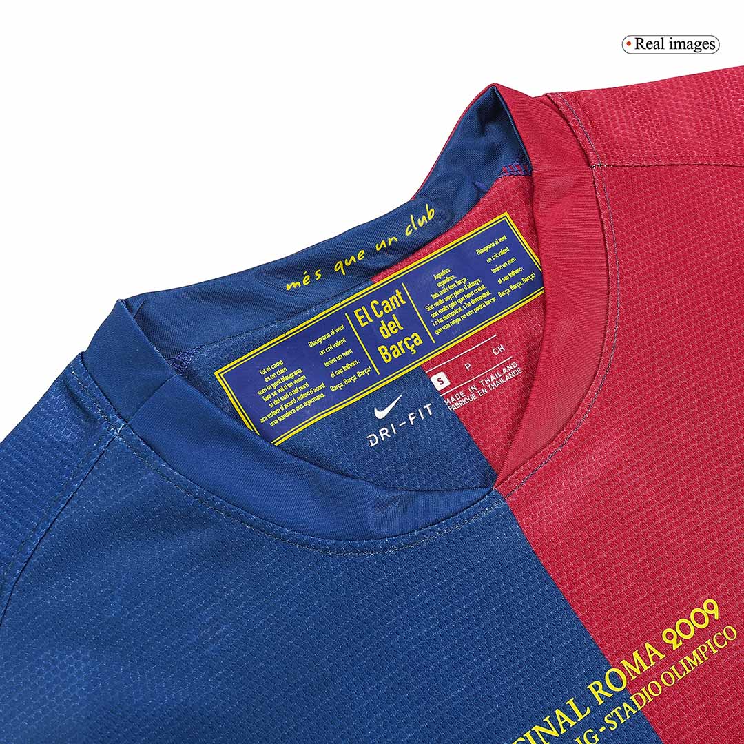Retro XAVI #6 Barcelona Mens Home Soccer Jersey UCL Final UCL 2008/09 Blue&Red