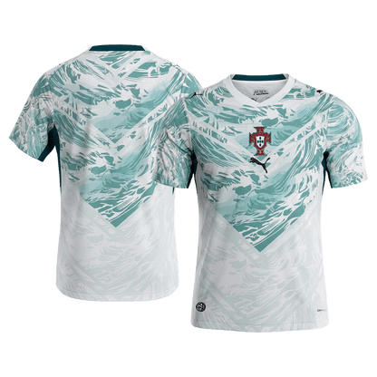 Portugal Mens Away Soccer Jersey World Cup 2026 White&Green