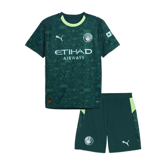 Manchester City Kids Soccer Kit 2025/26 Green