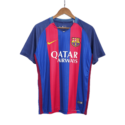 Retro Barcelona Mens Home Soccer Jersey 2016/17 Red&Blue