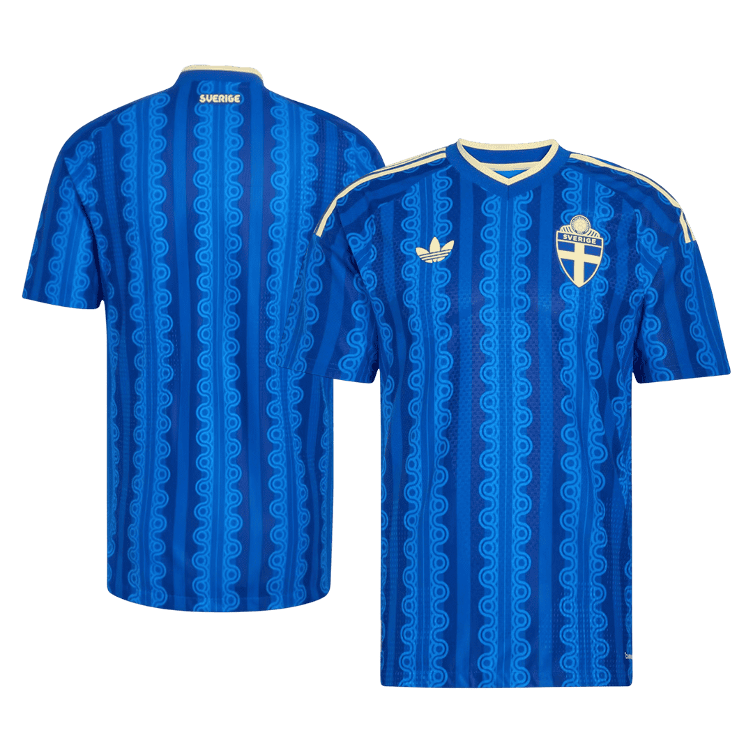 Sweden Mens Away Soccer Jersey World Cup 2026 Blue - Player Version
