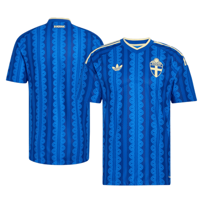 Sweden Mens Away Soccer Jersey World Cup 2026 Blue - Player Version