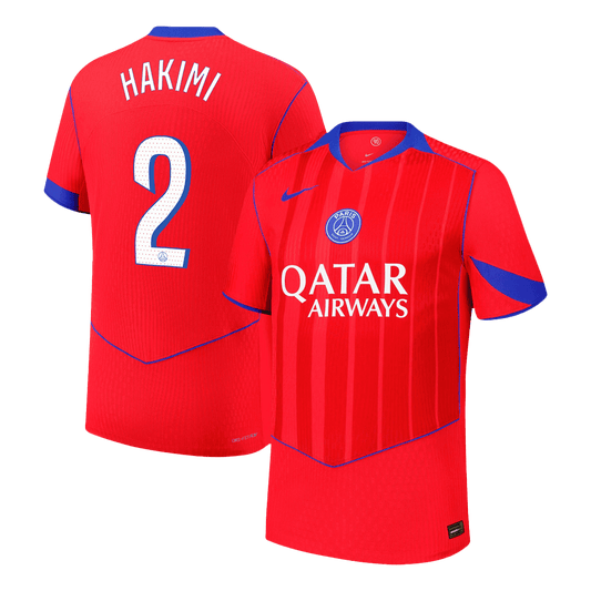 HAKIMI #2 PSG Mens Third Away Soccer Jersey 2025/26 Red - Player Version