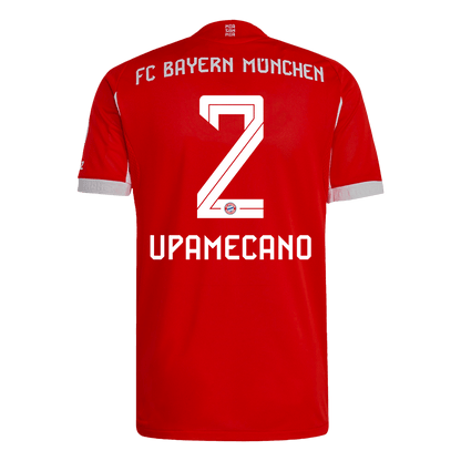 UPAMECANO #2 Bayern Munich Mens Home Soccer Jersey 2025/26 Red - Player Version