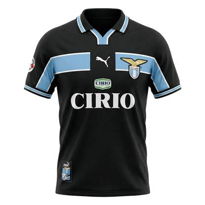 Retro Lazio Mens Away Soccer Jersey 1998/99 Navy