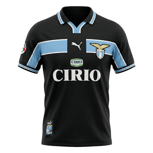 Retro Lazio Mens Away Soccer Jersey 1998/99 Navy